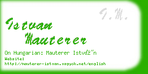 istvan mauterer business card